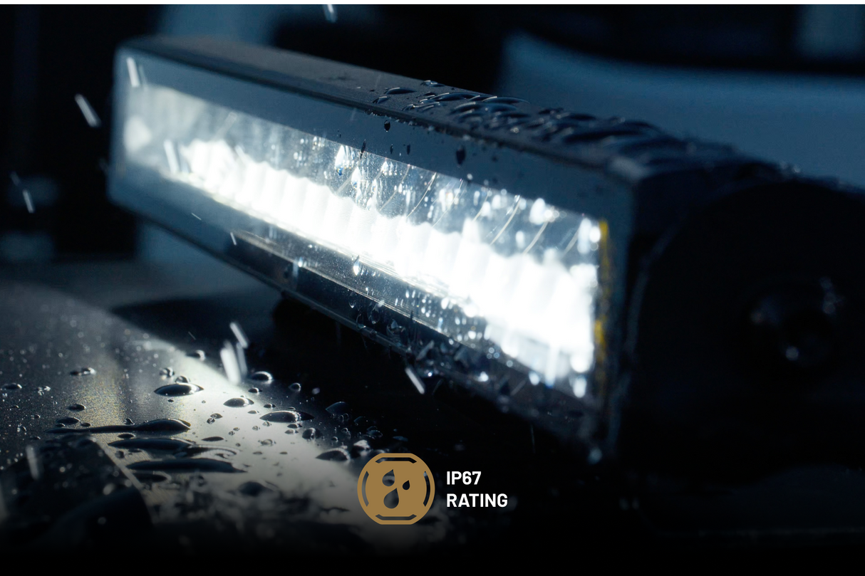 HEXCORE Universal 20" Straight LED Light Bar, Flood Beam with Amber & White Position Light | STL20LB Stinger