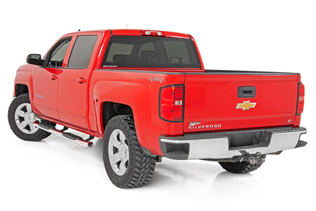 Oval Nerf Steps Stainless Crew Cab DEF Tank Silverado/Sierra 1500/2500HD/3500HD (07-19 & Classic) Rough Country