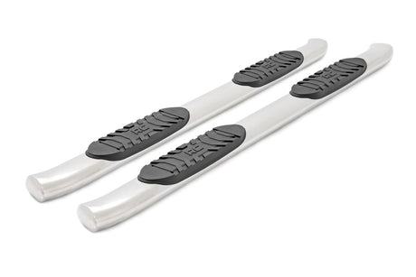 Oval Nerf Steps Stainless Crew Cab DEF Tank Silverado/Sierra 1500/2500HD/3500HD (07-19 & Classic) Rough Country