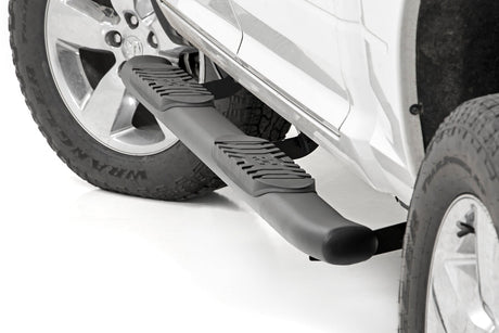 Oval Nerf Step Crew Cab Black Ram 1500/2500/3500 2WD/4WD (2010-2025 & Classic) Rough Country