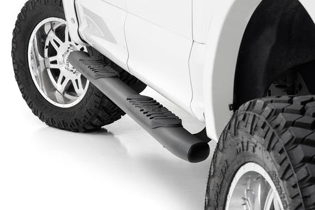 Oval Nerf Step Crew Cab Black Ford F-150/Lightning/F-250/F-350/Raptor (15-26) Rough Country