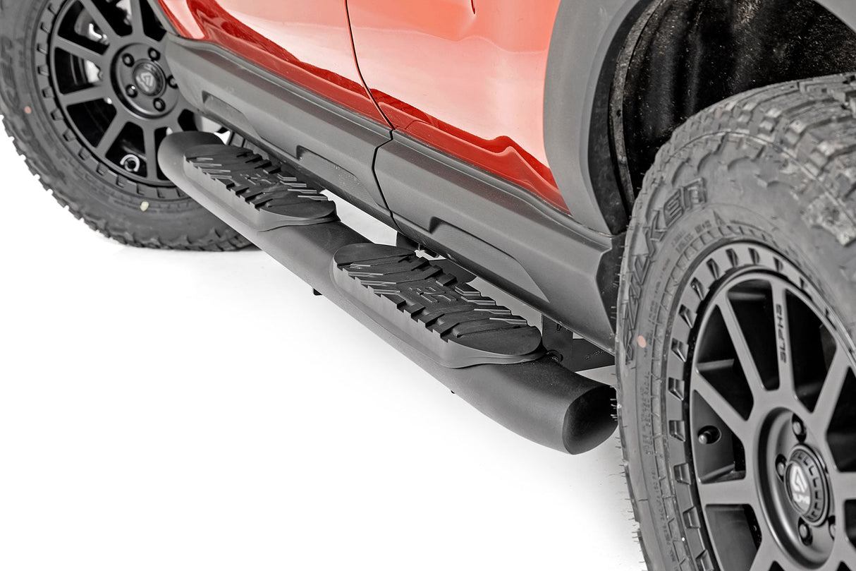 Oval Nerf Steps Black Ford Bronco Sport 4WD (2021-2026) Rough Country