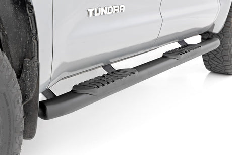 Oval Nerf Step Crew Cab Black Toyota Tundra 2WD/4WD (2007-2021) Rough Country