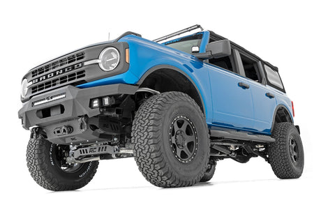 Oval Nerf Step 4-Door Black Ford Bronco 4WD (2021-2025) Rough Country