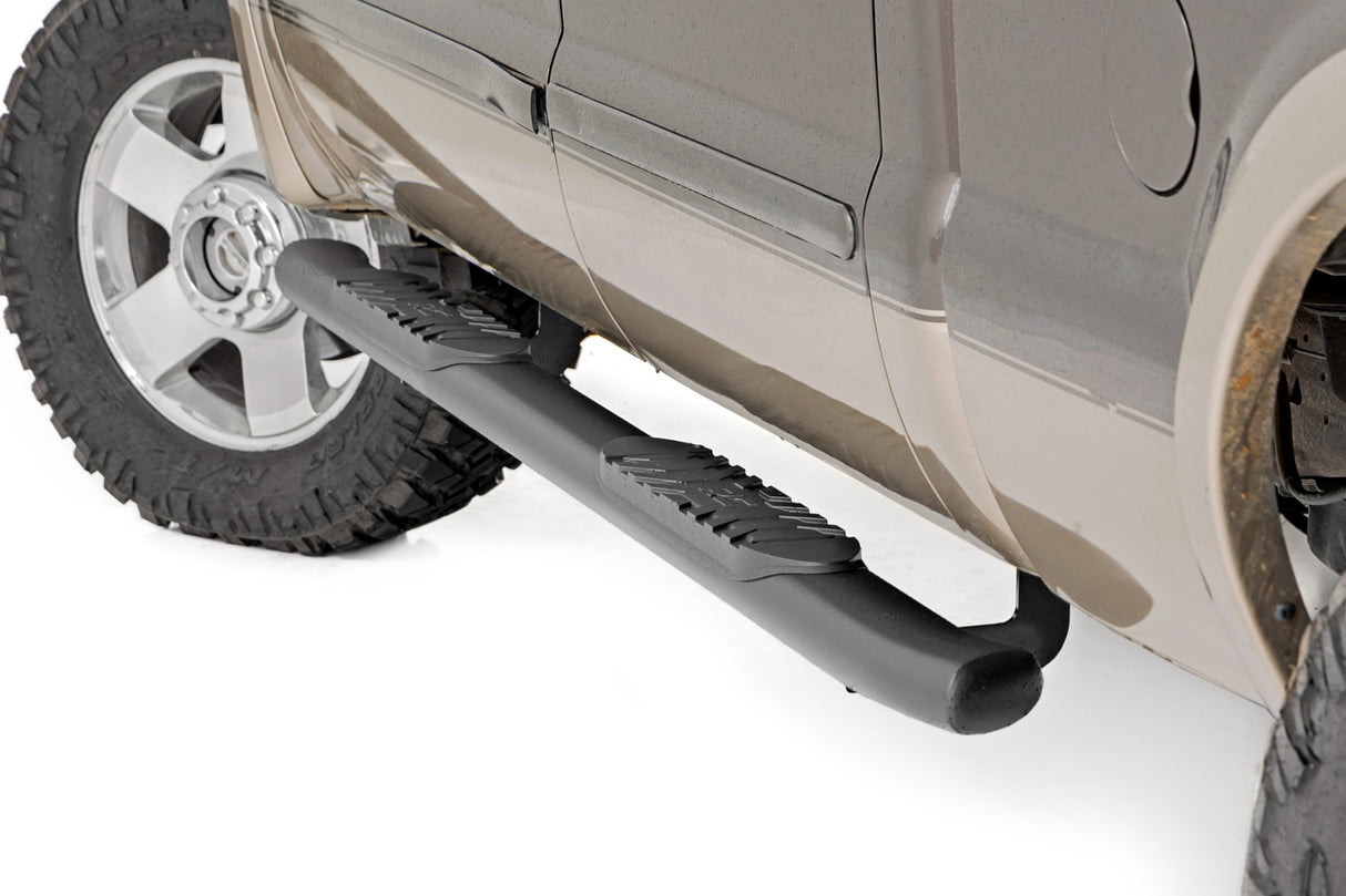 Oval Nerf Step Crew Cab Black Ford F-250/F-350 Super Duty (99-16) Rough Country