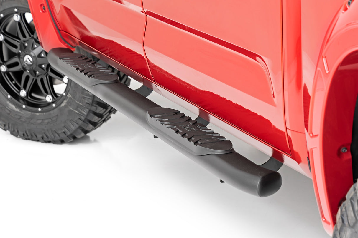 Oval Nerf Steps Crew Cab Black Toyota Tundra 2WD/4WD (2022-2026) Rough Country