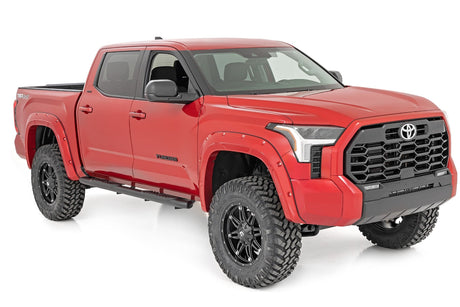Oval Nerf Steps Crew Cab Black Toyota Tundra 2WD/4WD (2022-2026) Rough Country