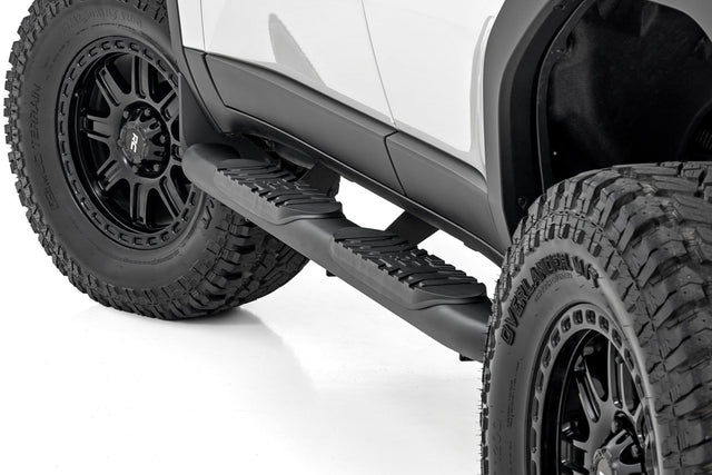 Oval Nerf Steps Black Toyota Land Cruiser 4WD (2024-2026) Rough Country