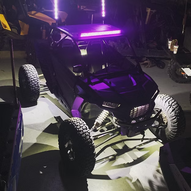 (UTV) White Single Color Rock Light Kit