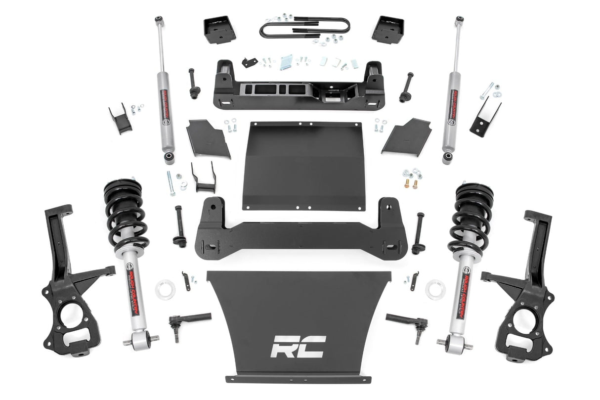 6 Inch Lift Kit Mono Leaf Rear N3 Struts Chevy Silverado 1500 (22-24) Rough Country
