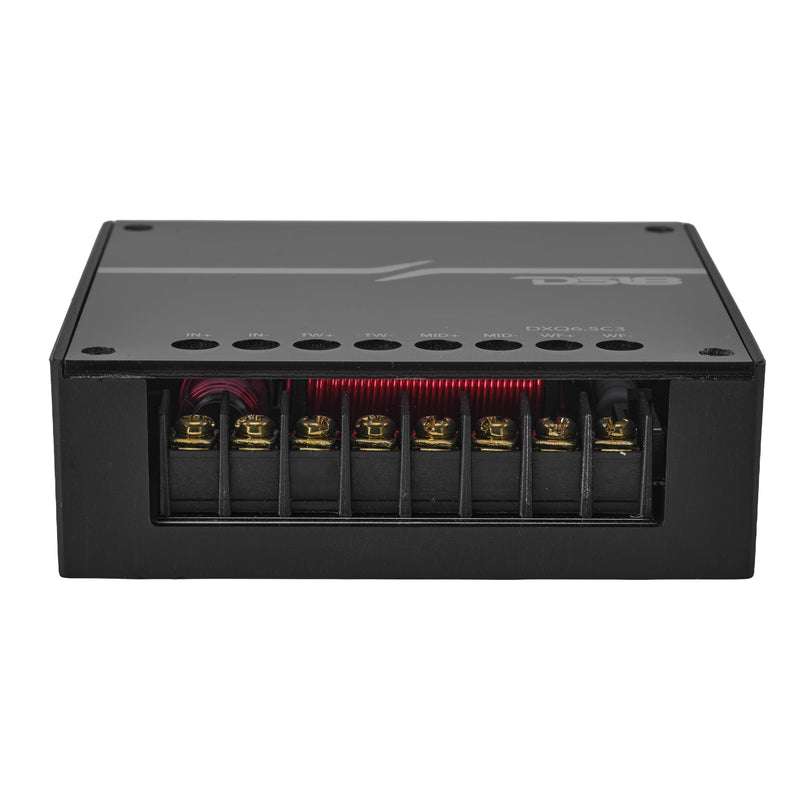 DXQ 6.5" 3-Way Component Speaker Set with Yellow Straw + Composite Foam Cone | 150W RMS 4-Ohm