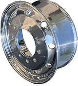22.5x9 Truck Wheels Flat Face 600pcs Forged Aluminum Rims $149 each FOB WHOLESALE PRICE Polished Front Hub Pilot