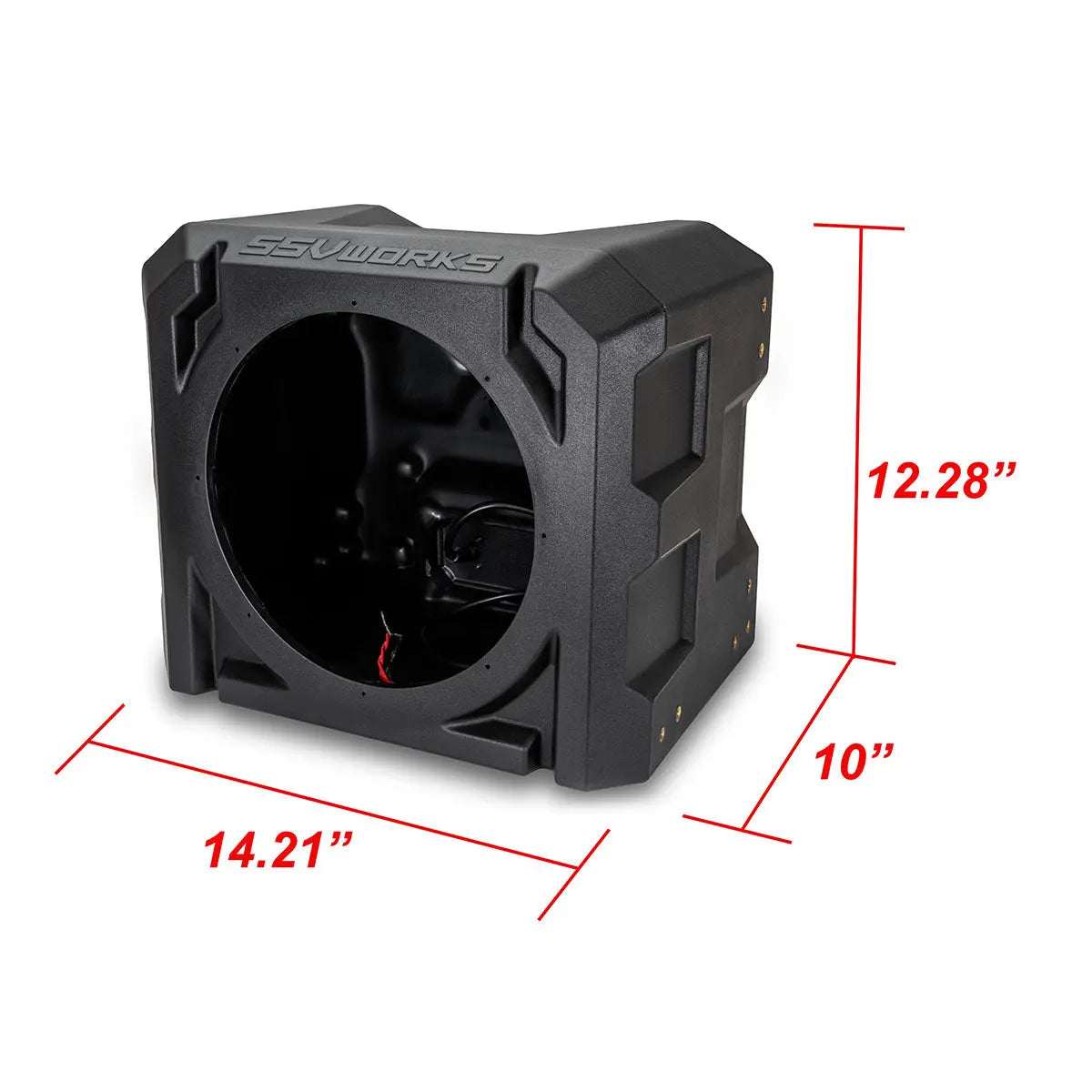 Universal 10-Inch Subwoofer Enclosure - High-Strength Rotomolded Design, Durable & Weather-Resistant, Perfect for Car, Truck, Boat or UTV Audio Upgrades, Enhanced Bass Performance SSV Works