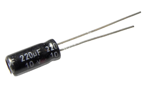 220µF 10V Aluminum Electrolytic Capacitor 2-Pack - High Capacity TekShack