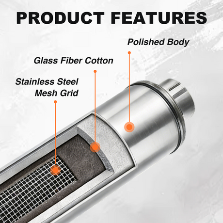 TruckTok 4" Stainless Steel Muffler 20" Overall Length for Diesel Exhaust Generic TruckTok