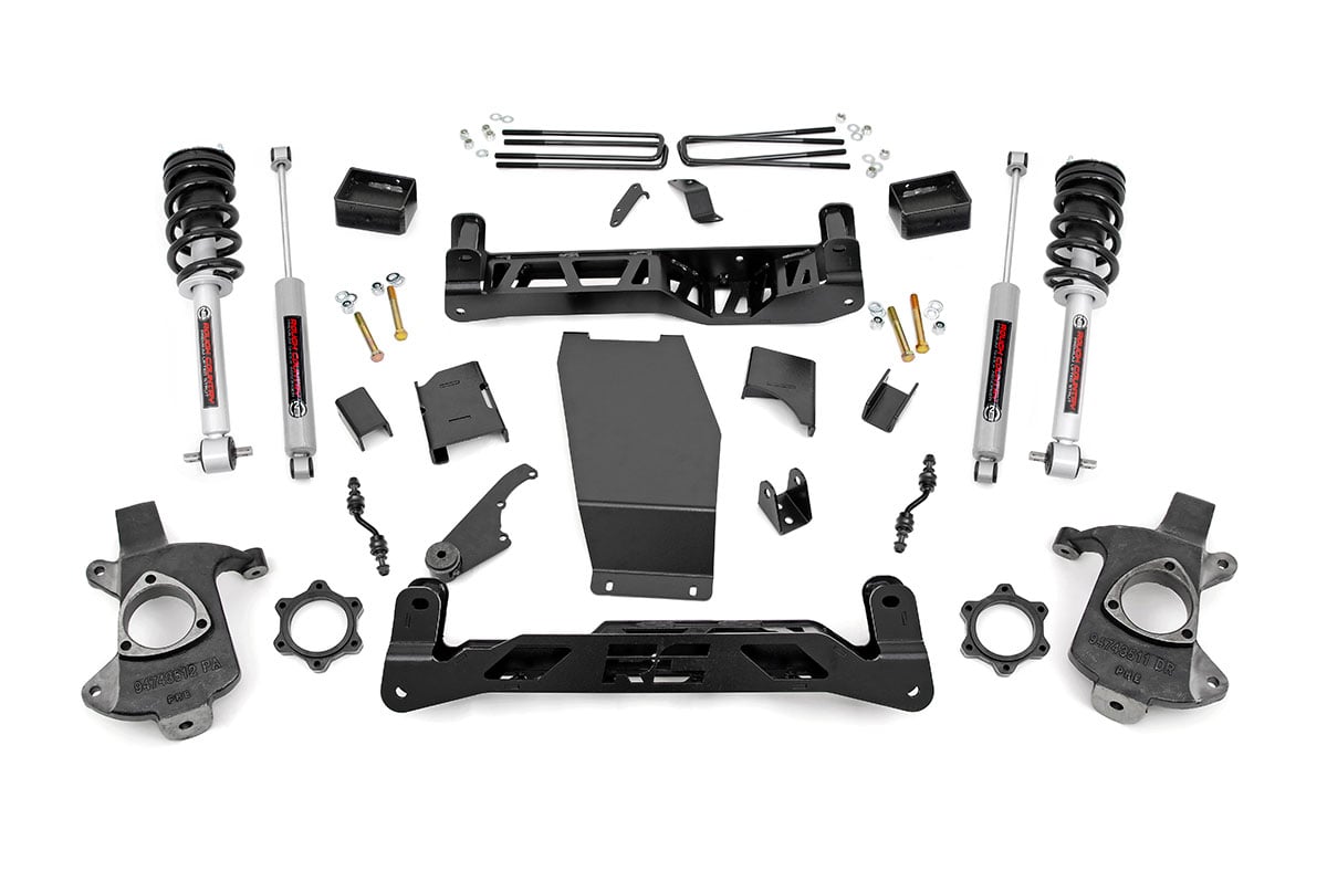 5 Inch Lift Kit Alum/Stamp Steel N3 Struts Silverado/Sierra 1500 (14-18 & Classic) Rough Country