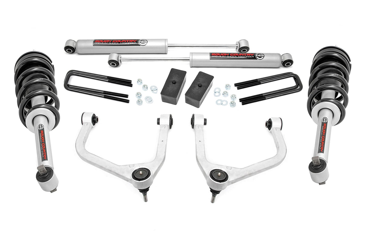 3.5 Inch Lift Kit N3 Struts GMC Sierra 1500 2WD/4WD (2019-2025) Rough Country