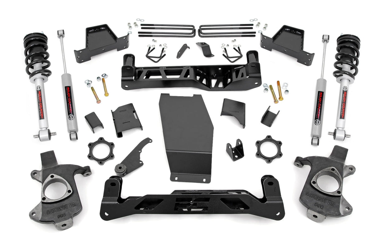 6 Inch Lift Kit Alum/Stamp Steel N3 Struts Silverado/Sierra 1500 (14-18 & Classic) Rough Country