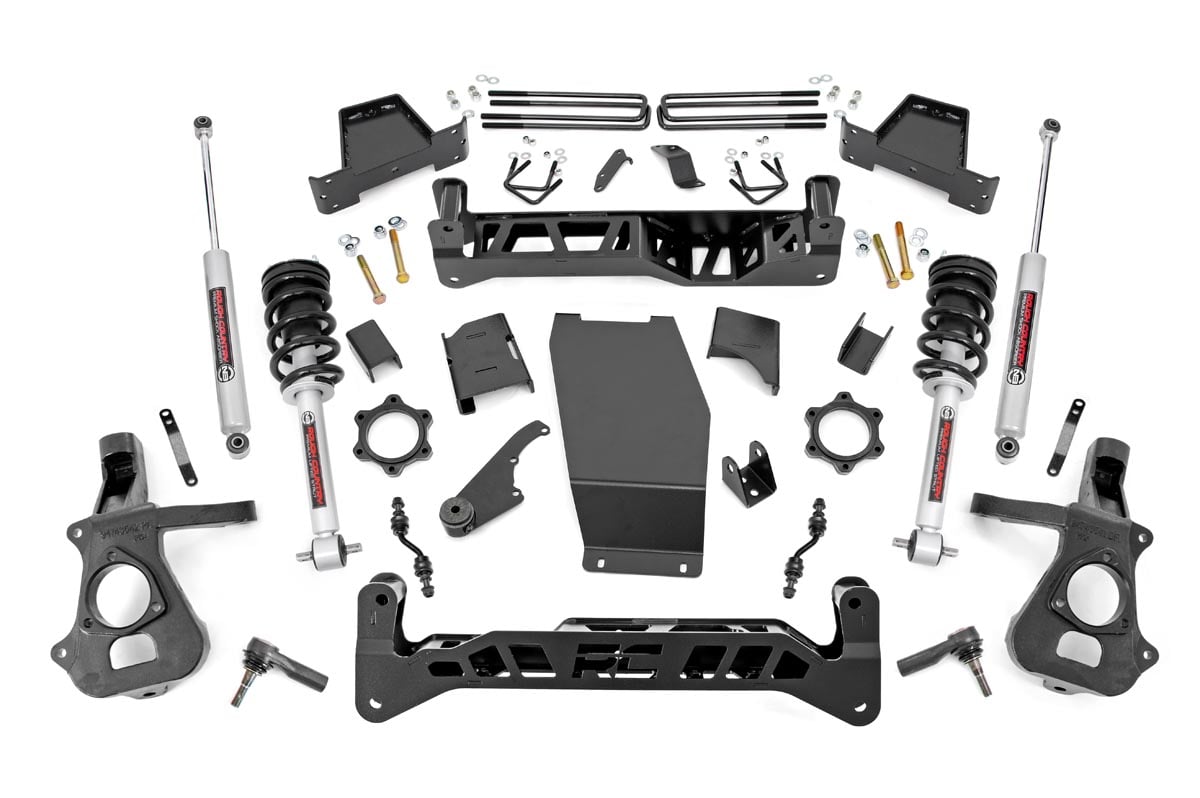 7 Inch Lift Kit Cast Steel N3 Struts Silverado/Sierra 1500 4WD (14-18 & Classic) Rough Country