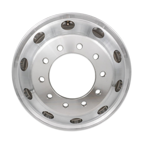 24.5x8.25 Truck Wheels Forged Aluminum Rims Machined Bright
