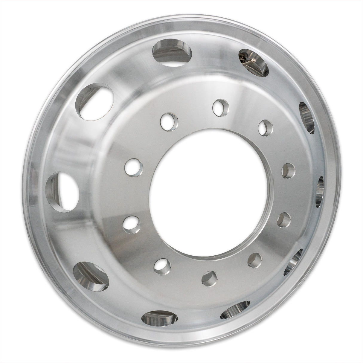 24.5x8.25 Truck Wheels Forged Aluminum Rims Machined Bright