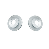 New Performance Rotors (Pair) Dual Bolt Pattern Drilled, Dimple-Drilled, Slotted, Zinc Plated.