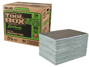 DuraSoak General Purpose Heavy-Duty Absorbent Pads, 50 Pack Sellars