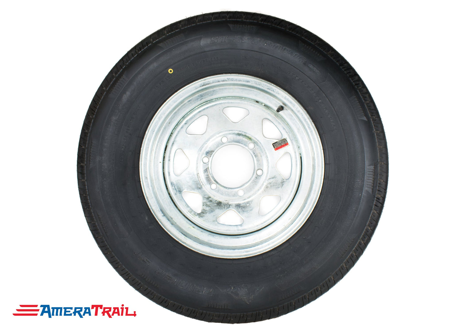 235 / 80 R 16 E Rainier on 6 Lug Galvanized Rim