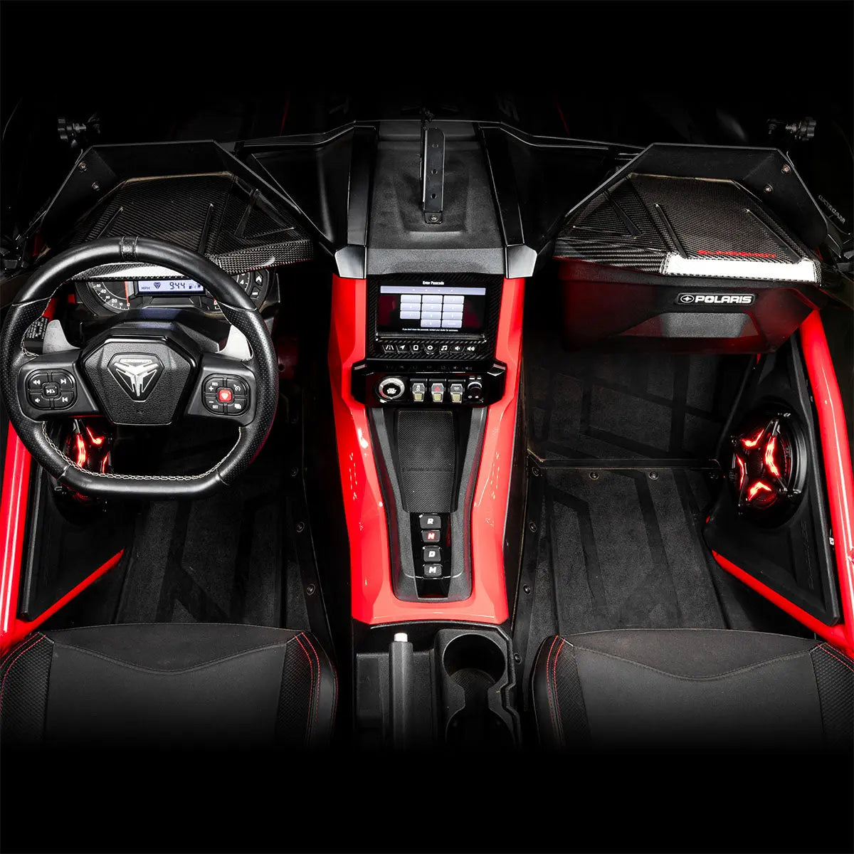 2018-2025 Polaris® Slingshot Phase-5 V-Spec 1400watt 5-Speaker Audio-System for Ride Command SSV Works