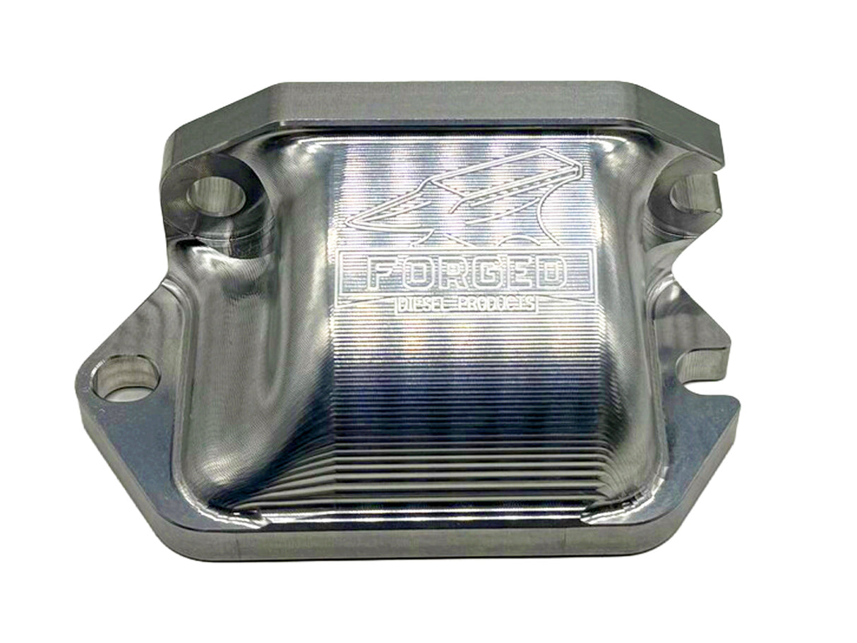 Forged Diesel Billet Engine Oil Cooler Adapter, 2001-2007, 2011-2019 GM 6.6L Duramax LB7 LLY LBZ LML L5P Forged Diesel