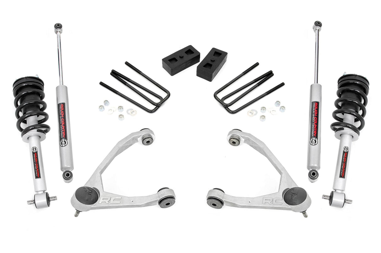 3.5 Inch Lift Kit Cast Steel N3 Strut Silverado/Sierra 1500 (07-13) Rough Country