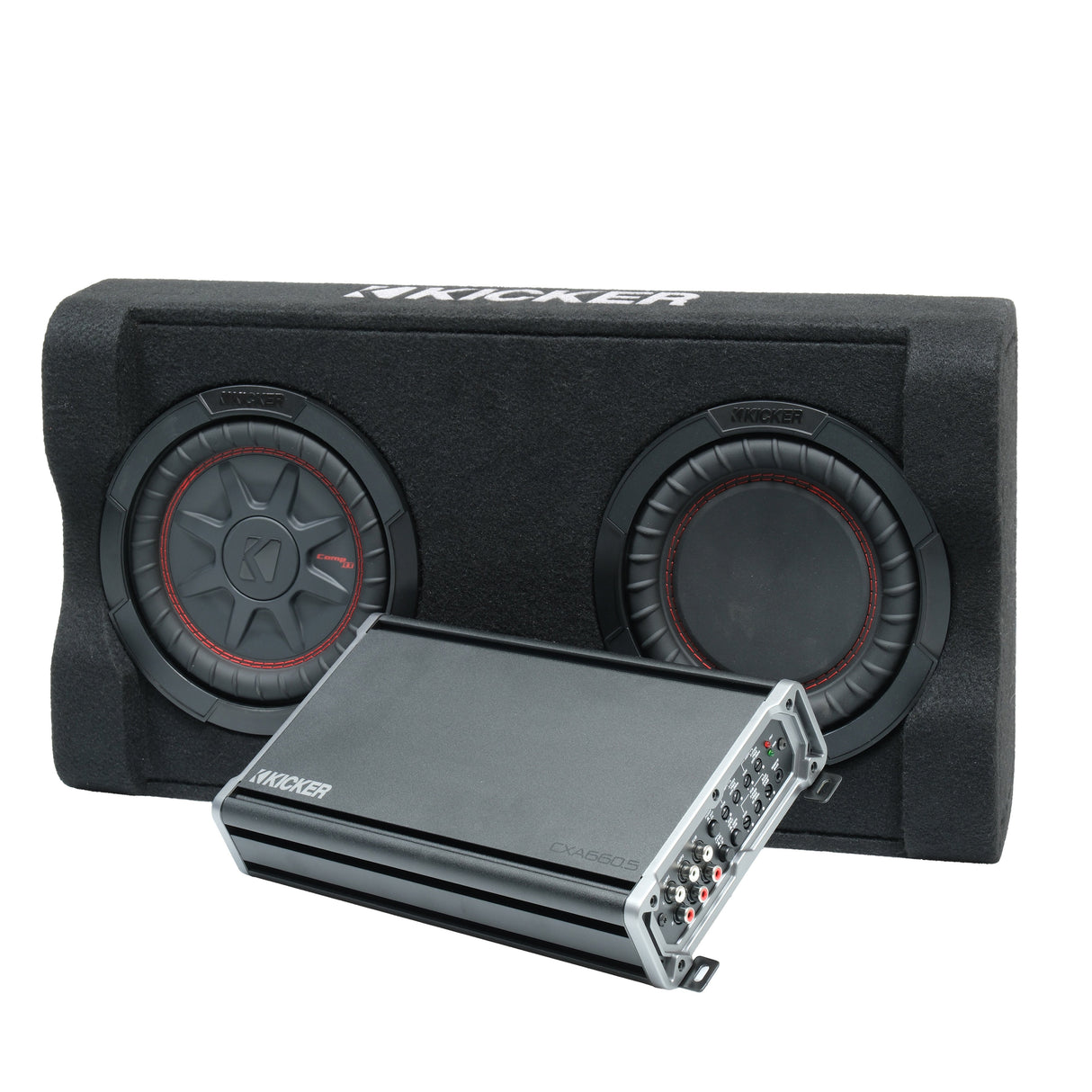 Kicker Plug & Play Full System 5 Channel Amplifier and Subwoofer Bundle  | '18- '23 JL Wrangler/ '20- '23 JT Gladiator