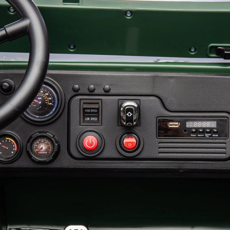 24V Magic Cars Military Willy Jeep 3 Seater Electric Ride on