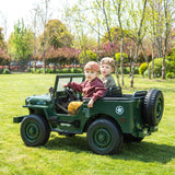 24V Magic Cars Military Willy Jeep 3 Seater Electric Ride on