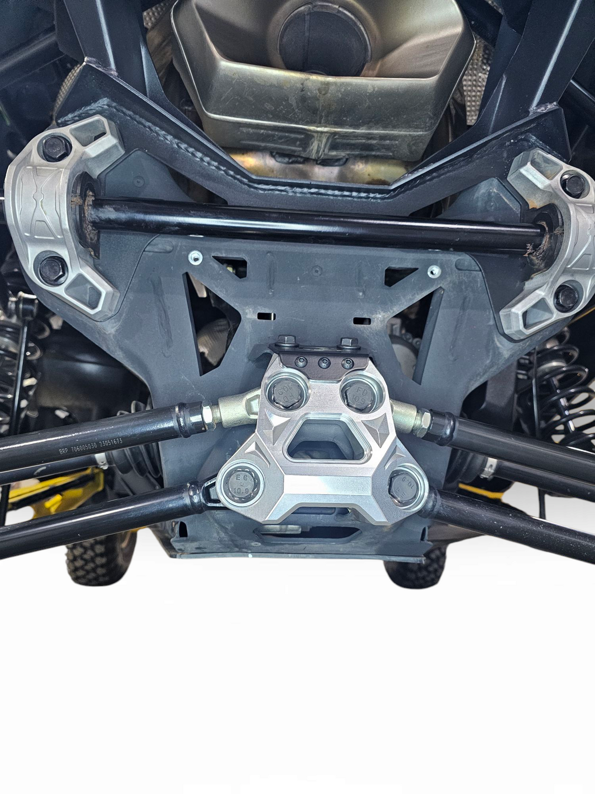 2024+ Can Am Maverick R Radius Rod Plate (Clear) www.elektricoffroad.com