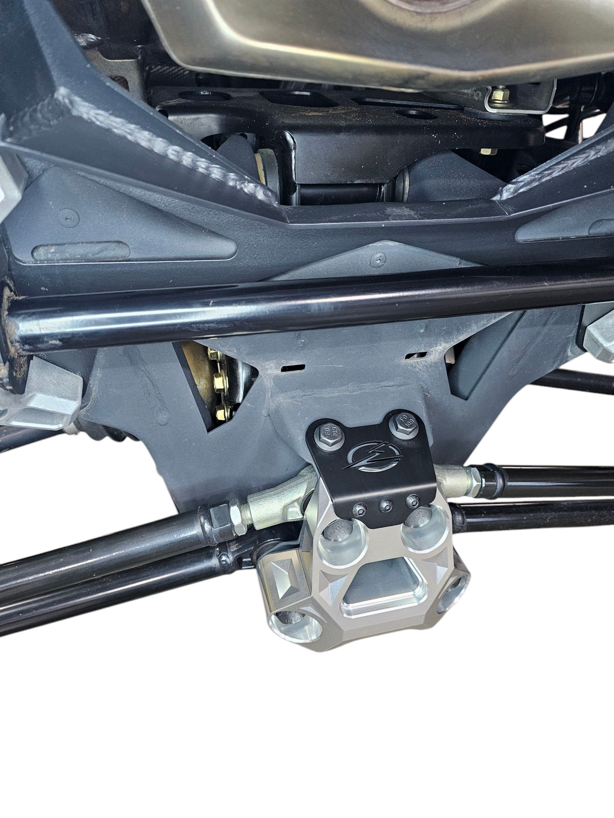 2024+ Can Am Maverick R Radius Rod Plate (Clear) www.elektricoffroad.com