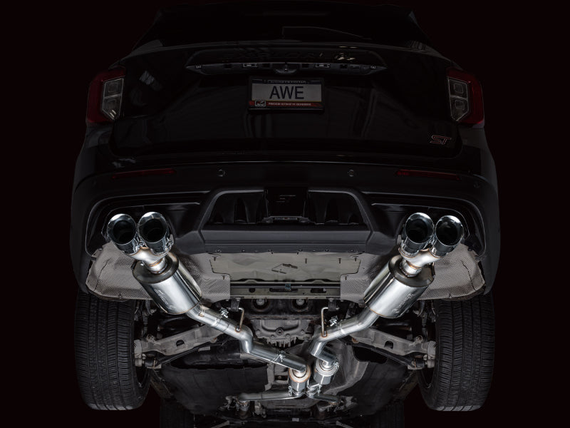 AWE Tuning 2020+ Ford Explorer ST Touring Edition Exhaust w/ Chrome Silver Tips