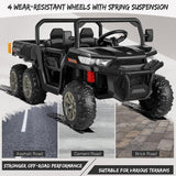 Hikole 24V 2-Seater Battery-Powered Kids Ride On Tractor with Dump Bed and RC Control