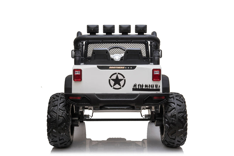 24V JEEP Double Drive Kids Ride-On Car with 200W*2 Motors and 12V9AH*2 Batteries - Parental Remote Control Included