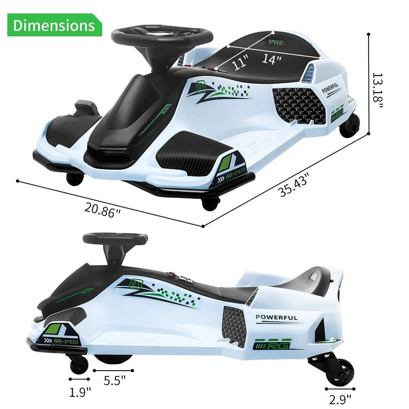 24V Kids Electric Racing Car with Drift Mode - Battery Powered Ride-On Vehicle