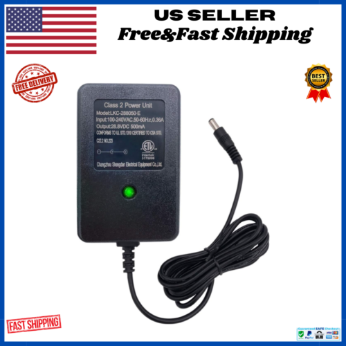 24V Ride On Kids Car Battery Charger with Charging Indicator (Black)