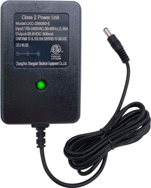 24V Ride On Kids Car Battery Charger with Charging Indicator (Black)