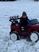 2 Seater 24 Volt 4x4 Electric Ride On Jeep Style Rubber Tires Fully Loaded Truck ATV UTV For Kids W/Magic Cars® Wireless Parental Control MagicCars