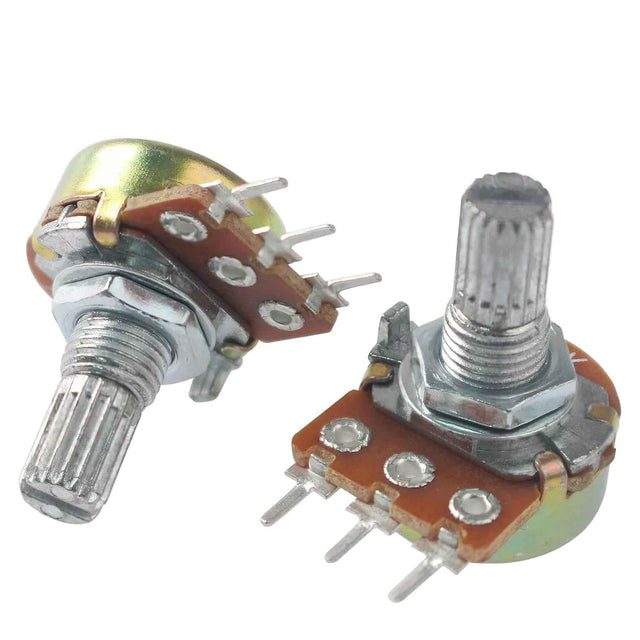 250k Ohm Variable Resistors 3-Pin 15mm Shaft Single-Joint Linear Potentiometer TekShack