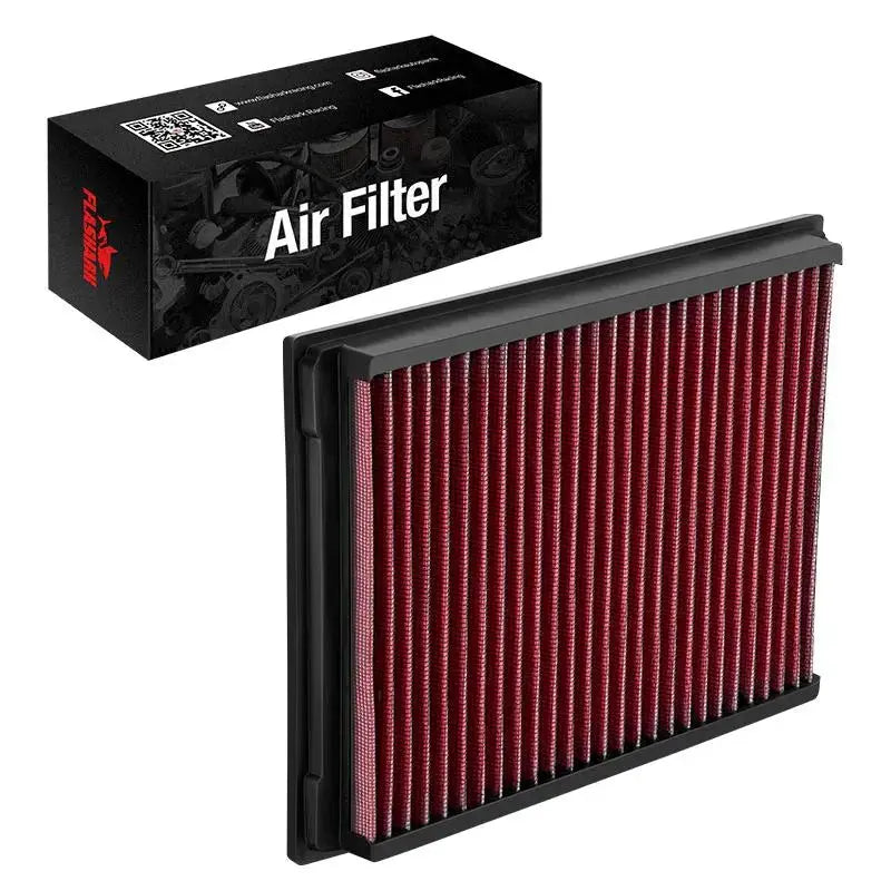 Air Filter for 1996-2007 BMW L6 325Ci/ M3/X3/320Ci/320/25Ti Reusable & Washable Replacement High Flow