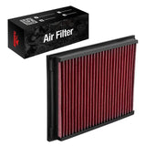 Air Filter for 1996-2007 BMW L6 325Ci/ M3/X3/320Ci/320/25Ti Reusable & Washable Replacement High Flow
