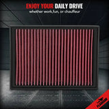 Air Filter for 1996-2007 BMW L6 325Ci/ M3/X3/320Ci/320/25Ti Reusable & Washable Replacement High Flow
