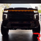 High Power DRL Hood LED Light with Start-up Sequence in White or Amber - Multiple Sizes
