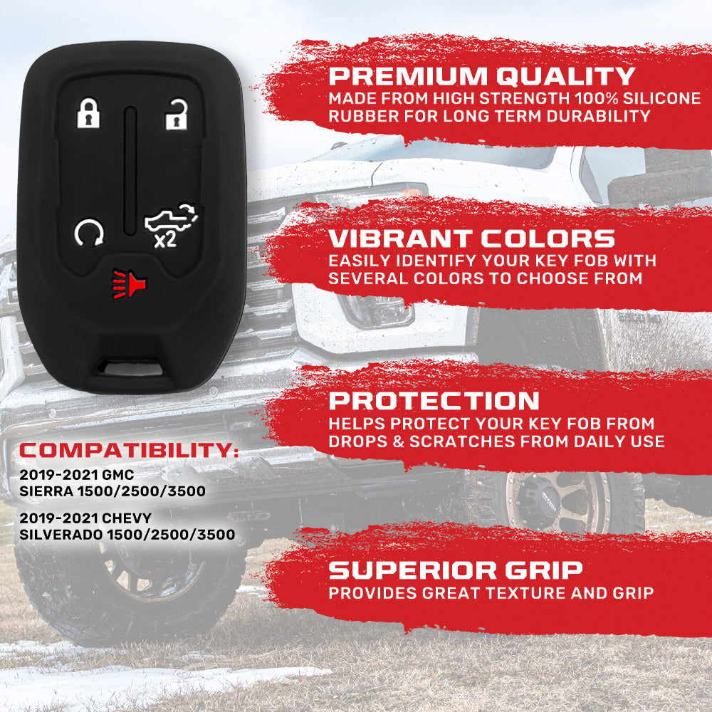 GMC & Chevy 19-21 Sierra & Silverado 1-Piece 100% Silicone Rubber Key Fob Cover - Multiple Colors RECON GMC & Chevy 19-21 Sierra & Silverado 1-Piece 100% Silicone Rubber Key Fob Cover - Multiple Colors GMC & Chevy 19-21 Sierra & Silverado 1-Piece 100% Silicone Rubber Key Fob Cover - Multiple Colors GMC & Chevy 19-21 Sierra & Silverado 1-Piece 100% Silicone Rubber Key Fob Cover - Multiple Colors GMC & Chevy 19-21 Sierra & Silverado 1-Piece 100% Silicone Rubber Key Fob Cover - Multiple Colors