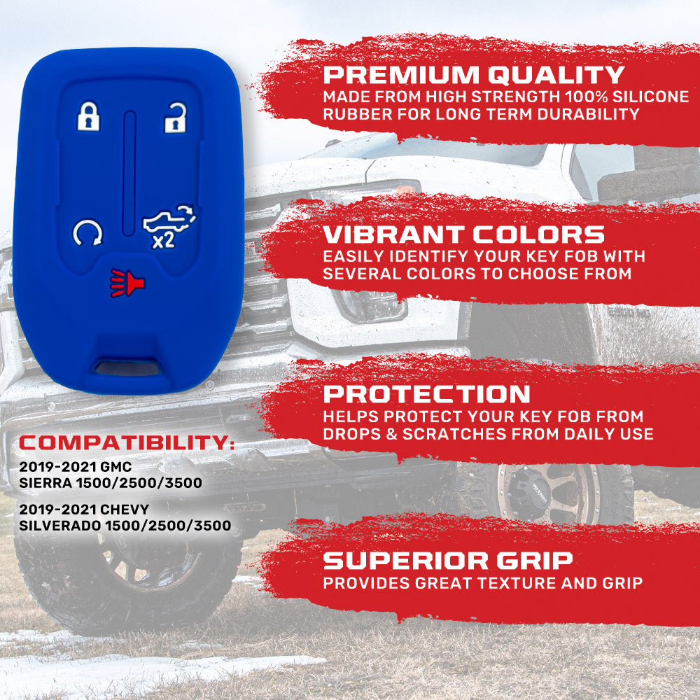GMC & Chevy 19-21 Sierra & Silverado 1-Piece 100% Silicone Rubber Key Fob Cover - Multiple Colors RECON GMC & Chevy 19-21 Sierra & Silverado 1-Piece 100% Silicone Rubber Key Fob Cover - Multiple Colors GMC & Chevy 19-21 Sierra & Silverado 1-Piece 100% Silicone Rubber Key Fob Cover - Multiple Colors GMC & Chevy 19-21 Sierra & Silverado 1-Piece 100% Silicone Rubber Key Fob Cover - Multiple Colors GMC & Chevy 19-21 Sierra & Silverado 1-Piece 100% Silicone Rubber Key Fob Cover - Multiple Colors